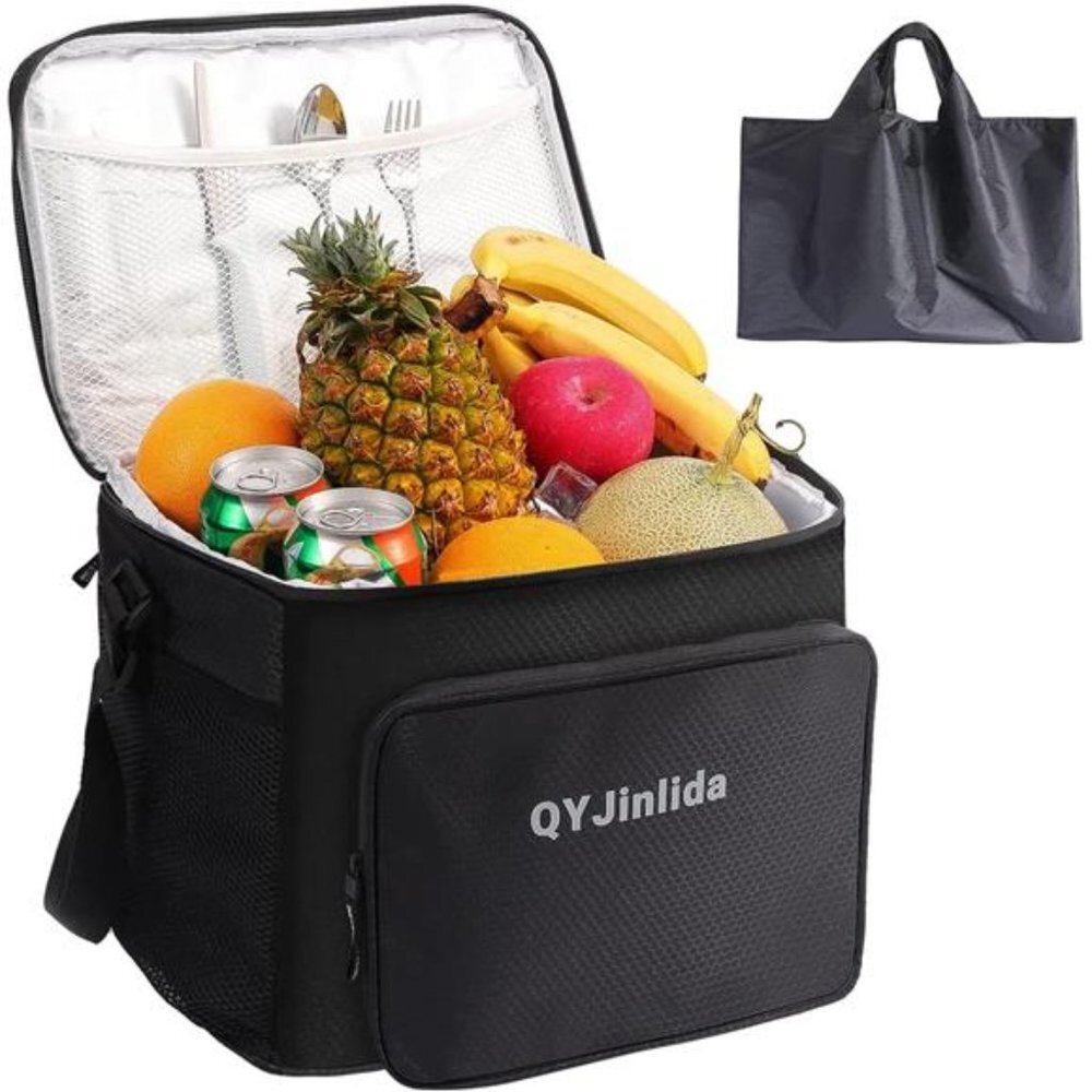 Soft Cooler Bag Insulated Lunch Box With Big Grocery Tote20L 30Can